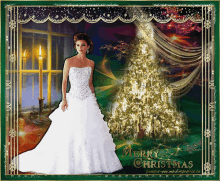 merry christmas wedding dress christmas tree