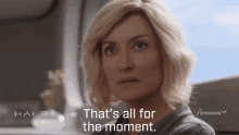 Thats All For The Moment Dr Catherine Halsey GIF - Thats All For The Moment Dr Catherine Halsey Natascha Mcelhone GIFs