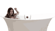 pose posing bath tub taking a bath chilling out