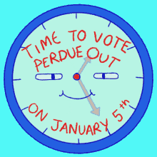 Time To Vote Perdue Out Clock GIF - Time To Vote Perdue Out Perdue Clock GIFs