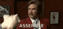 Anchorman Assemble GIF - Anchorman Assemble Will Ferrell GIFs