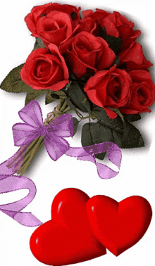 Red Roses Hearts GIF - Red Roses Hearts I Love You GIFs