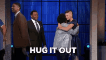 Keeping The Peace GIF - Hug Hug It Out Friends GIFs