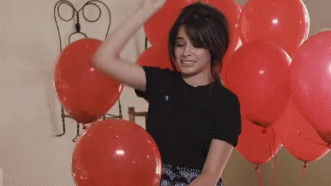 Camila Cabello Pop Balloon GIF - Camila Cabello Pop Balloon Popped - Disc.....