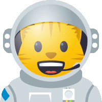 Astronaut Cat Joypixels Sticker - Astronaut Cat Cat Joypixels Stickers