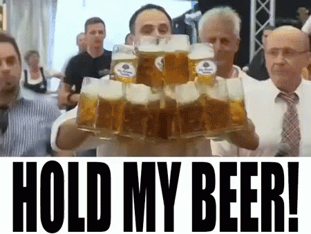 Hold My Beer,Oktoberfest,Munich,Beer Mugs,Race,gif,animated gif,gifs,meme.