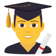man student people joypixels pupil graduation cap