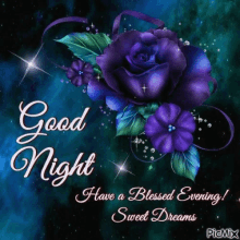 good night sweet dreams have a blessed evening