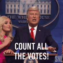 Count All The Votes Donald Trump GIF - Count All The Votes Donald Trump Alec Baldwin GIFs