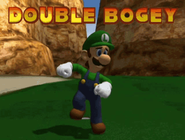 Mario Golf Luigi GIF - Mario Golf Luigi Golf GIFs