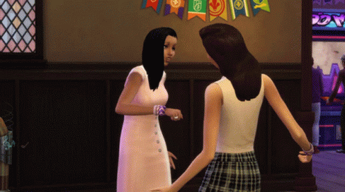 Sims 4 2 female characters fist bump to celebrate international women's day
