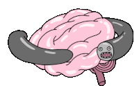 Anxiety Brain Sticker - Anxiety Brain Demons Stickers