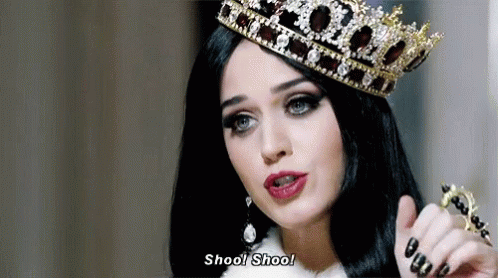 Shoo Katy Perry GIF - Shoo Katy Perry Crown - Discover & Share GIFs