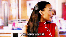 Glee Santana Lopez GIF - Glee Santana Lopez Ive Never Seen It GIFs