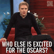 Who Else Is Excited For The Oscars Ellen Degeneres GIF - Who Else Is Excited For The Oscars Ellen Degeneres Saturday Night Live GIFs