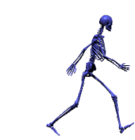 Skeleton Walk Away Sticker - Skeleton Walk Away Walking Stickers