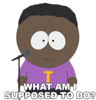 What Am I Supposed To Do Token Black Sticker - What Am I Supposed To Do Token Black South Park Stickers