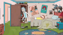 Rick And Morty Get Up GIF - Rick And Morty Get Up Bed GIFs