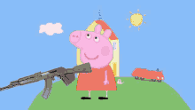 Peppa Pig Boom Bad Peppa GIF - Peppa Pig Boom Bad Peppa Gun GIFs