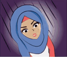 hijab muslimah line animated line sticker cute