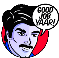 Man Saying "Good Job Dude!" In Hindi. Sticker - Obscure Emotions Google Stickers