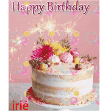 happy birthday hbd celebrate irie cake