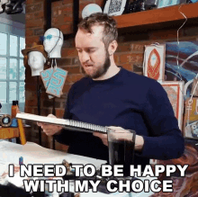 I Need To Be Happy With My Choice Peter Deligdisch GIF - I Need To Be Happy With My Choice Peter Deligdisch Peter Draws GIFs