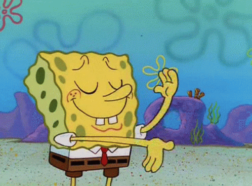 Spongebob dusting his hands GIF 
