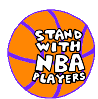 Stand With Nba Players Basketball Sticker - Stand With Nba Players Nba Nba Players Stickers