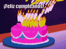 Tarta De Cumpleaños Soplar Las Velas Pide Un Deseo GIF - Cake GIFs