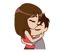 cute love couple in love hug