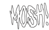 Long Live Heavy Metal Mosh Sticker - Long Live Heavy Metal Mosh Text Stickers