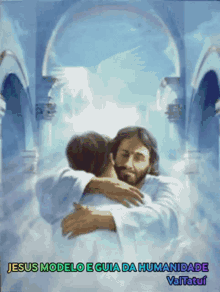 Jesus Valtatui Hug GIF - Jesus Valtatui Hug Jesus Modelo E Guia Da Humanidade GIFs
