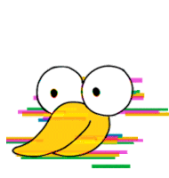 Duck Bird Sticker - Duck Bird Glitch Stickers