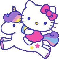 Hello Kitty And Her Unicorn Sticker - Hello Kitty And Her Unicorn Stickers