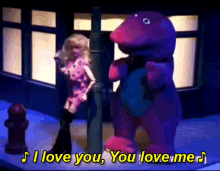 Robot Chicken Barney The Dinosaur GIF - Robot Chicken Barney The Dinosaur I Love You GIFs