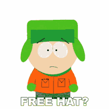 free hat kyle broflovski south park s6e9 a complimentary free hat