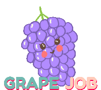 Grapes Fruit Sticker - Grapes Fruit Cute Stickers