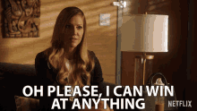 Oh Please I Can Win At Anything Tricia Helfer GIF - Oh Please I Can Win At Anything Tricia Helfer Charlotte GIFs