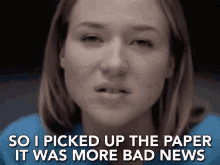 So I Picked Up The Paper It Was More Bad News Jewel Kilcher GIF - So I Picked Up The Paper It Was More Bad News Bad News I Picked Up The Paper GIFs