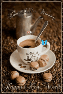 Have A Nice Monday Happy New Week GIF - Have A Nice Monday Happy New Week Hot Drink GIFs
