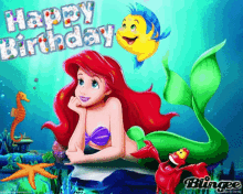 Happy Birthday Mermaid GIF - Happy Birthday Mermaid Disney GIFs