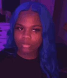 weluvche erysctrl blank stare confused blue hair