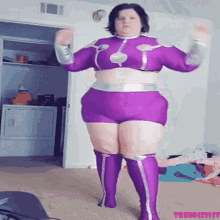 fat girl dancing jumping boom puddingbrumsel