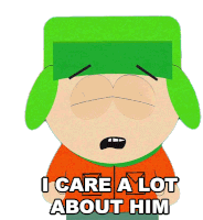 I Care A Lot About Him Kyle Broflovski Sticker - I Care A Lot About Him Kyle Broflovski South Park Stickers