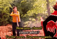 The Proposal Chant GIF - The Proposal Chant To The Trees GIFs