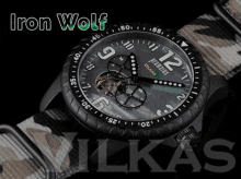 iron wolf wristwatch watch dog tag