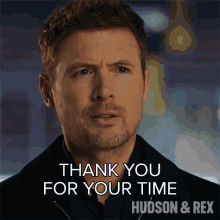 Thank You For Your Time Charlie Hudson GIF - Thank You For Your Time Charlie Hudson Hudson And Rex GIFs
