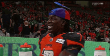 Bc Lions Lucky Whitehead GIF - Bc Lions Lucky Whitehead Propeller Hat GIFs