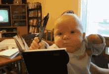 Baby Writing GIF - Baby Writing Story Time GIFs